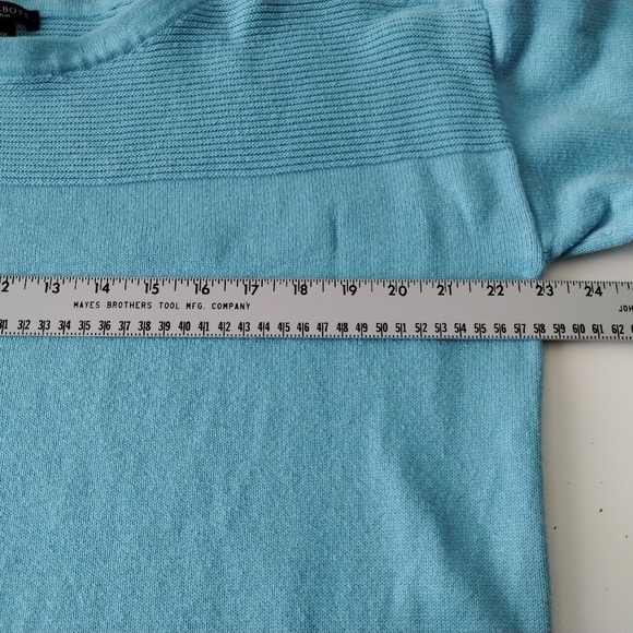 Talbots Contrast Stitch Sweater Blue Size 1X - Picture 6 of 8